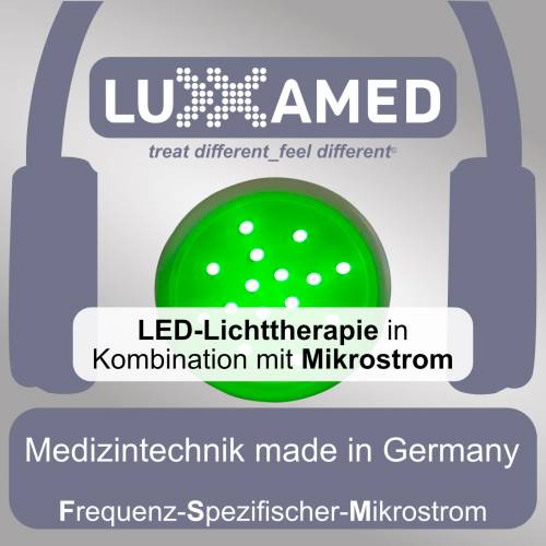 LED-Lichttherapie kombiniert mit Mikrostrom